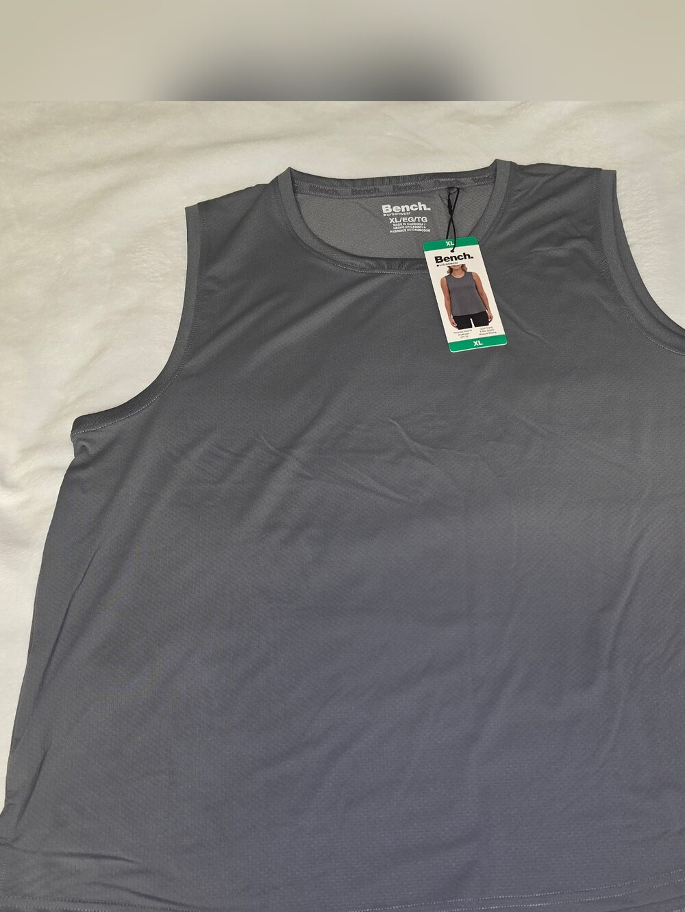 Bench Gray Sleeveless Performance Top